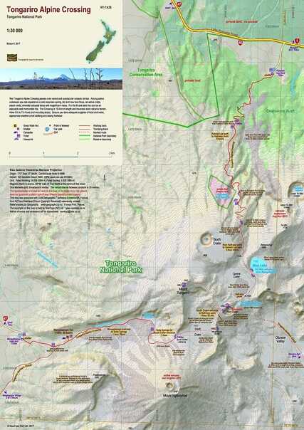 NewTopo - Tongariro Alpine Crossing Topo Map | Tramping NZ